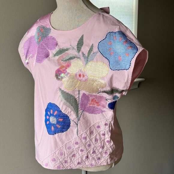 NWOT!ANTHROPOLOGIE One-of-a-Kind Oversized Cotton Shirt- Size small